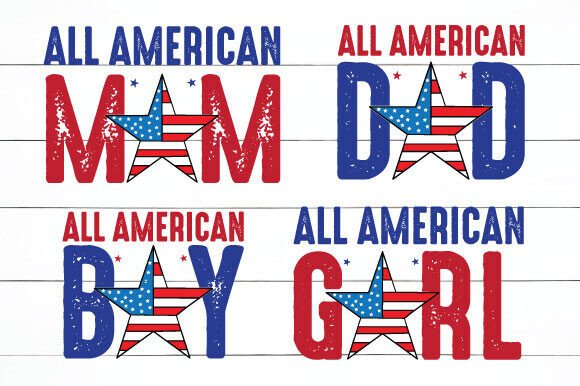4th of July Family Bundle: American Mom Graphics & Crafts