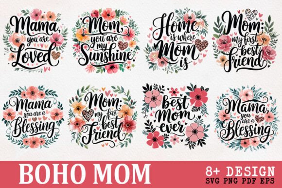 Boho Mom Bundle: Premium Graphics for Crafts