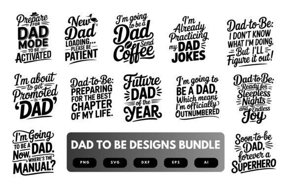 Dad to Be SVG Bundle: Graphics for Crafts