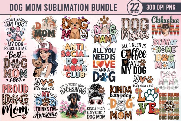 Dog Mom Bundle: Graphics for Crafts & Sales