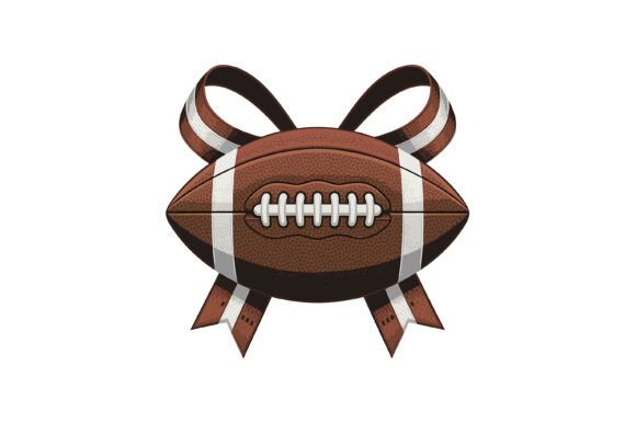 Football Bow Sports Mom Design: Graphics for Crafts