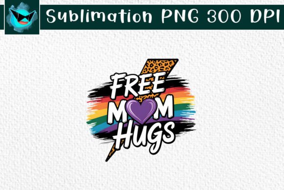 Free Mom Hugs Pride Lightning PNG for Crafts & Graphics