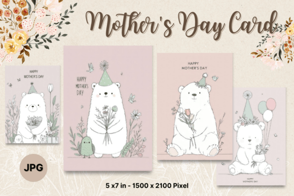 Mother's Day Bear Graphics for Crafts