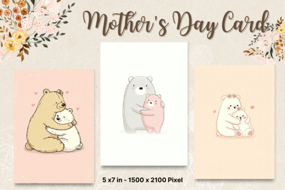 Mother's Day Card MOM Bear Postcard_30