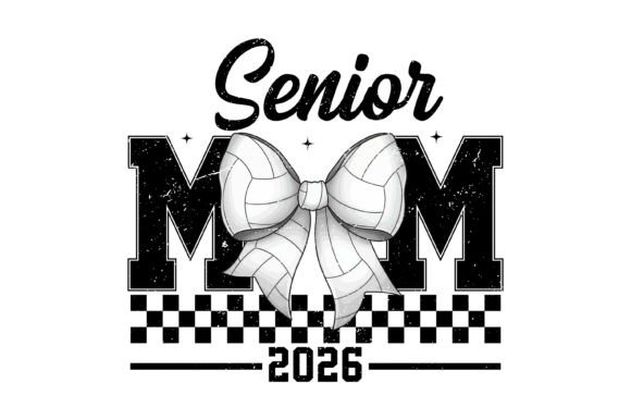 Senior Mom 2026 Cheer Bow: Graphics for Crafts